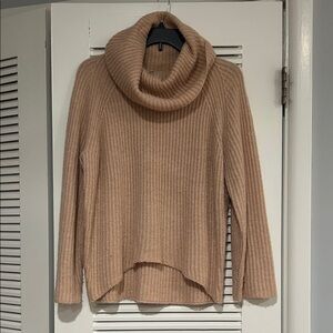 J. Crew Ribbed Camel Cowl Neck Sweater